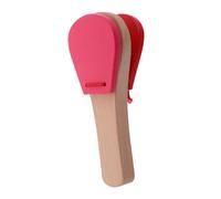 WOONEKY Bois Longue Poignée pour Garçon Fille Instrument de Percussion Musical Sécurisé et pour Éducation Orff pour Bébés et Tout Petits Rouge