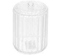 WOONEKY Boîte de Cotons-tiges Transparente avec Couvercle, Porte-Cotons-tiges Compact en Acrylique, Organiseur Salle de Bain pour Rangement Coton, Disques et Boules, Accessoire Pratique