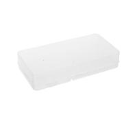 WOONEKY Boîte de Rangement Double Compartiment Transparente en Plastique Petit Conteneur Rectangulaire pour Vis et Composants Organisateur Portable pour Réparation Téléphones et Bureau