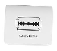 WOONEKY Boîte De Rangement Métallisée pour Lames De Rasoir Coffret De Collecte Robuste Et Pratique pour Accessoires De Rasage