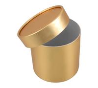 WOONEKY Boîte Présent Ronde Dorée Petite Taille, Seau à Fleurs Élégant pour Bouquet de Roses, Boîte Vide pour Emballage de Chocolats, Bonbons ou Souvenirs, Mariage et Décoration