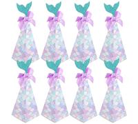 WOONEKY Boîtes à Bonbons pour Fêtes Mariage Sirène en Papier Léger Coloré Lot de 20 Pièces Emballages Petits et Pratiques pour Dragées Anniversaire Carnaval