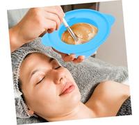 WOONEKY Bol de Mélange Silicone Haute Température pour Masque Facial Kit avec Baguette Agitatrice pour Préparation Beauté DIY Accessoire Fiable et Facile à Nettoyer
