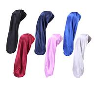 WOONEKY Bonnet De Nuit Élastique Pour Femme Couvre-chef En Satin Pour Cheveux Extensions