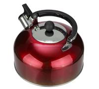 WOONEKY Bouilloire Sifflante Rouge en Acier Inoxydable 3l Poignée Ergonomique, Grosse Capacité pour Préparation de Café et Boissons Sûres Cuisinière