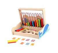 WOONEKY Boulier Bois pour Garçon Fille Cadre De Compteur De Calcul Jouet Éducation Précoce Outil Apprentissage des Mathématiques Boulier Polyvalent