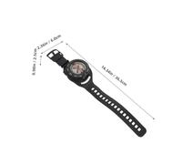 WOONEKY Boussole De Plongée sous-Marine Boussole De Poignet pour La Course D'orientation Qui Brille dans Le Noir Compas à Voile Étanche Abs Black