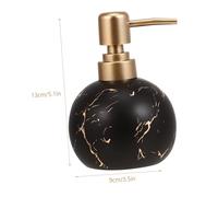 WOONEKY Bouteille Pompe Porcelaine Mate Noire Distributeur Rechargeable pour Shampooing Gel et Lotion Grand Format Portable pour Voyage et Maison