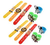 WOONEKY Bracelets à Claquer Décoratifs Animaux en Silicone pour Garçon et Filles et Adultes, Assortiment 10 Pièces, Présents de Fête Colorés pour Anniversaires et Festivals