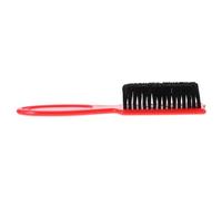 WOONEKY Brosse à Barbe Vintage Rouge en Abs et Nylon pour Salon de Coiffure, Manche Confortable, pour Balayer les Poils et Entretien Barbe