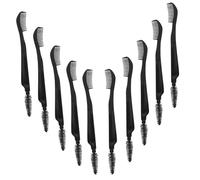 WOONEKY Brosse à Sourcils Double Embout 10 Pièces Taille Compacte Noir Multifonction Pour Maquillage Sourcils Et Cils Usage Quotidien Voyage