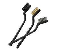 WOONEKY Brosse de Nettoyage pour Aquarium 3 Pièces - Brosse Métallique, Manche Long, Compacte, Pratique pour Éliminer Algues et Débris, Outil d'entretien Quotidien pour Réservoir