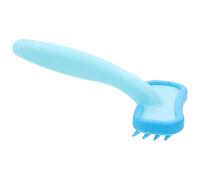WOONEKY Brosse de Toilettage en Silicone Douce Bleu Ciel pour Petits Animaux - Peigne Massage Anti-mue pour Lapins, Chats et Chiens - Outil de Bain Compact 13,6 X 9 X 1,8 Cm, Accessoire