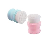 WOONEKY Brosse Faciale Manuelle en Silicone 2pcs Poignée Antidérapante pour Nettoyage Doux et Massage Visage, pour Présents de Noël et Anniversaire