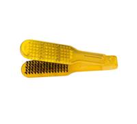 WOONEKY Brosse Lissante Professionnelle pour Cheveux Peigne à Transparent Chaleur Outil de Coiffure Innovant pour Salon et Utilisation à Domicile Jaune