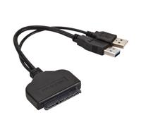 WOONEKY Câble Adaptateur Disque Dur USB 3.0 2,5 Pouces Noir Plastique | Transfert de Données, Plug And Play, Compatible SSD et Hdd, pour Disques 2,5 Pouces, Facile à Transporter