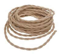 WOONEKY Câble d'alimentation Vintage en Corde de Chanvre Tressée 2X075 Mm² - 10 Mètres - Fil Électrique Industriel Ignifugé et Flexible Suspendre et Lampe de Style Ferme Industrielle