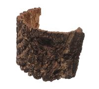 WOONEKY Cachette de Reptile Grotte en Écorce Naturelle, Refuge pour Léopards Geckos et Petits Serpents, Effet Tronc Creux pour Terrarium 17x16x11cm