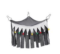 WOONEKY Cachette pour Hamster Hamac pour Hérisson Tente à Pompons pour Petit Animal Maison Dissimulée pour Animal Fournitures pour Hamster Angle Côtés Cachette Écureuil Chinchilla