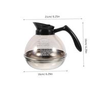 WOONEKY Cafetière Inox Petite Carafe avec Fond sans Soudure Stable Compatible Plaques Induction Design Verseur Pratique pour Usage Quotidien