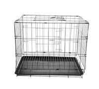 WOONEKY Cage Pliable Fil Métallique pour Chiens et Chats Petits et Moyens Construction Robuste Rapide sans Outils Espace Sécurisé et Aéré pour Transport Intérieur et Extérieur