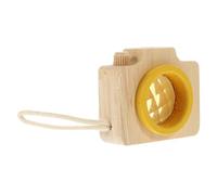 WOONEKY Caméra d'apprentissage créative en bois pour des années - Jouet éducatif robuste pour garçons et filles - Utilisation polyvalente - Jaune