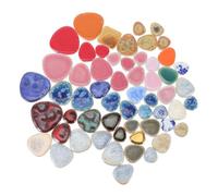 WOONEKY Carreaux Céramiques Galets Irréguliers pour Loisirs Créatifs DIY Matériau et Coloré pour Mosaïque et Décoration Maison