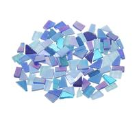 WOONEKY Carreaux Mosaïque Verre Blanc Irrégulier Environ pour Décor Artisanal DIY Tuiles Décoratives Durables et Brillantes pour Projets Créatifs et Décoration Intérieure