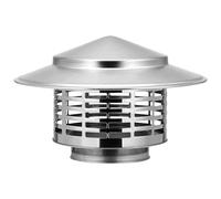 WOONEKY Chapeau de Cheminée Extérieur Parapluie en Acier Inoxydable 75 MM Capot Anti-Pluie pour Conduit de Poêle et Protection Oiseaux Accessoire Toiture Robuste et Solide