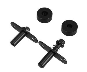 WOONEKY Charnière Pivotante Réglable à Ressort pour Paravents et Cloisons, Pivot Rotatif Robuste Noir, Fixation Supérieure ou Inférieure pour Séparateurs Décoratifs et Portes Pliantes,