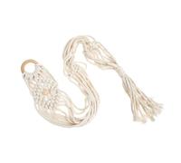 WOONEKY Cintre Tissé Pour Ukulélé Sac De Rangement Pour Guitare Support Mural D'instrument En Macramé Décoration Murale Lin Coton Beige Pour Maison