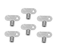 WOONEKY Clé de Purge pour Radiateur 6 Pièces 5x5 Mm en Alliage de Zinc, Outil de Plomberie Manuel pour Purge D’air, Clé de Soupape Carrée, Accessoire pour Entretien Chauffage Central