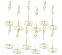 WOONEKY Clips D'images Dorés de Note Musicale, Lot de 12, Porte-Cartes Créatif pour Bureau et Mariage, Support Vertical Polyvalent pour Notes