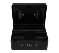 WOONEKY Coffre-Fort Portable en Fer Noir Petit Format avec Serrure à Code Sécurisée Grand Espace de Rangement Multifonction pour Maison Bureau et Objets Personnels Mini Coffre-Fort