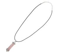 WOONEKY Collier Pendentif Hexagonal Cristal Naturel avec Charme Cœur Romantique Pendentif Pierre Naturelle pour pour Hommes et Femmes