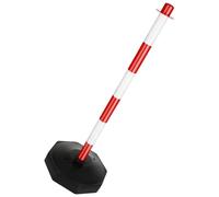 WOONEKY Colonne D'avertissement Rouge avec Base Remplissable en Plastique, Effet Signalisation pour Circulation Routière Extérieure, Poteau de Sécurité Mobile Anti-Collision