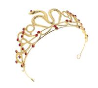 WOONEKY Couronne Bicolore Serpent Méduse Dorée et Strass Rouges Serrage-Tête Élégant pour Mariages Fêtes et Cosplay Accessoire Coiffure Féminin Original et Confortable