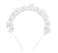 WOONEKY Couronne de Fleurs pour Mariage Accessoire de Cheveux Élégant et Décoratif pour Mariées et Demoiselles pour Événements Spéciaux et Fêtes