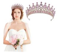 WOONEKY Couronne De Mariée Strass Diadème Élégant Pour Femmes Et Filles Accessoire De Tête Pour Cérémonie De Mariage Banquet Ou Fête Anniversaire