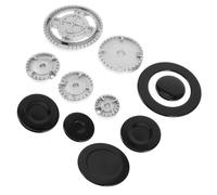 WOONEKY Couvercles de Brûleurs pour Cuisinière à Gaz Ensemble 11 Pièces en Métal Chapeaux de Brûleur Multi-Usage Compatibles Gaz Accessoires pour Plaque de Cuisson Encastrée