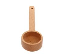 WOONEKY Cuillère à Mesurer Café en Bois de Hêtre, Louche Multifonction Résistante sans Déformation, pour Grains et Liquides Cuisine