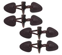 WOONEKY de Boutons à Bascule pour Vêtements Quotidiens et Événements Décontractés 4 Sets en Résine et Cuir Pu Marron Construction Robuste, Remplacement Facile pour Manteaux