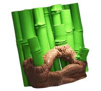 WOONEKY Décor 3D Bambou pour Aquarium, Cachette Réaliste en Résine | Tortue et Bac en Verre, Détails Colorés, Aménagement Paysager Couleur Aléatoire