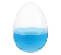 WOONEKY Décoration D'œufs de Fête en Plastique Transparent Bleu Ciel, Œuf Ouvert pour Rangement et Boîte à Bonbons, Décor de Pâques Léger et Réutilisable pour Maison et Fête, Support