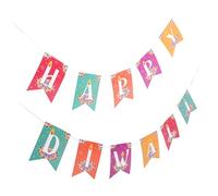 WOONEKY Décorations de Fête Diwali Bannière Joyeux Diwali Décoration Murale Décor de Festival Accessoire Photo