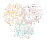WOONEKY Décorations pour Ongles en Résine 300 Pièces Mini Taille, Ornement Camélia et Rose Coloris Bleu, Rose et Violet, Accessoires Nail Art DIY pour Manucure et Création Artistique
