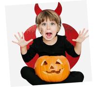 WOONEKY Déguisement Diable Garçon Fille Rouge Set Cosplay Confortable pour Fête Halloween et Carnaval