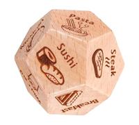 WOONEKY Dés Alimentaires Bois Multi Faces pour Décider Repas Jeu Portable Ludique Idées Repas Cadeau Homme pour Famille et Fêtes