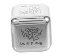 WOONEKY Dés de Décision Alimentaire Acier Inoxydable Cadeau Original pour Anniversaire ou Dîner Jeu Pratique pour Choix Repas et Exploration