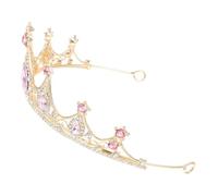 WOONEKY Diadème Baroque Vintage Couronne de Mariée Élégante pour Mariages Soirées Concours et Cosplay